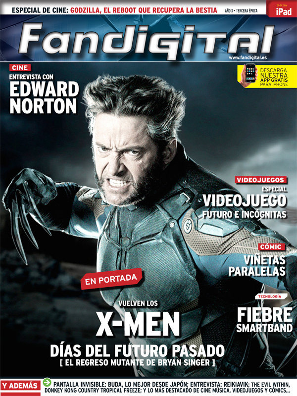 Lobezno, portada por la nueva entrega de X-Men. Tambin destacada la entrevista a Edward Norton.